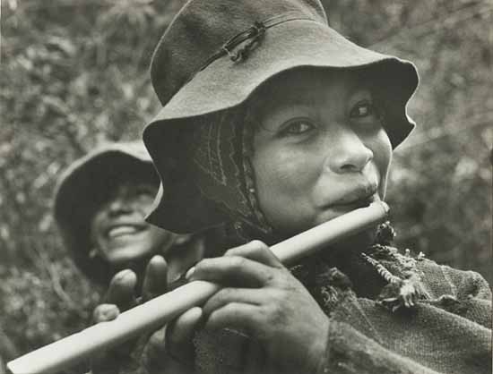 Eugene V. Harris, Peruvian Boy with Flute, 1950s.