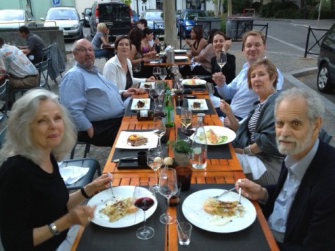 Group of artists and photography dealers in Mulhouse outside of Basel.